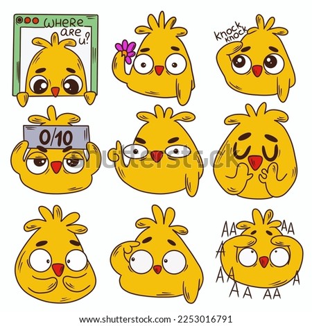 Spring and Easter Set,Chicken Emoji