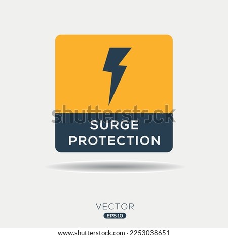 Creative (Surge Protection) Icon, Vector sign. Royalty-Free Stock Photo #2253038651
