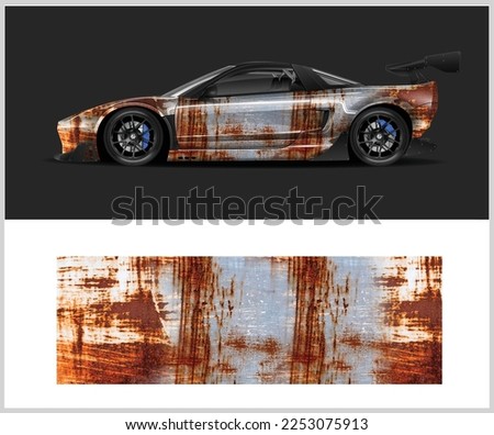 Vector Car Wrap design for vehicle vinyl branding Royalty-Free Stock Photo #2253075913
