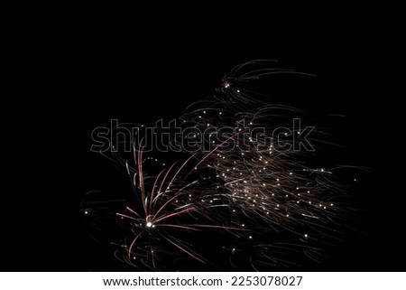 Real fireworks photography and abstract colorful fireworks background