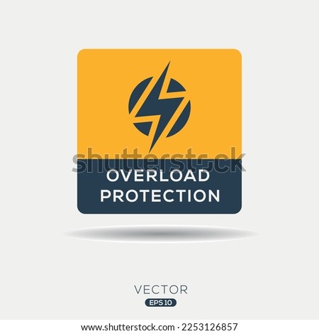 Creative (Overload Protection) Icon, Vector sign. Royalty-Free Stock Photo #2253126857