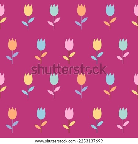 Seamless pattern of hand drawn doodle style flowers on isolated background. Romantic love design for love, mother’s day, wedding celebration, greeting cards, scrapbooking, textile.