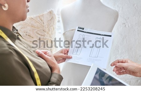 Fashion design sketch, collaboration and women teamwork on clothes, paper illustration or creative studio dress. Startup small business owner, workshop service and dressmaker partnership on outfit