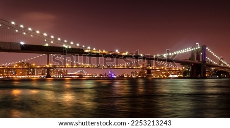 New York City is home to some amazing bridges, and architecture that leaves you in awe. The shot has three such bridges in one frame. The highlight is of course the famous Brooklyn bridge.
