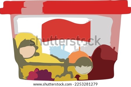 fruit flavored fast food jar vector
