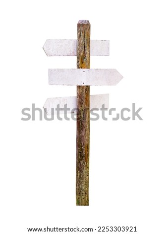 white street signs on metal pole with copy space for add text isolated on white background,clipping path.