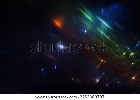Blurred refraction light, bokeh or organic flare overlay effect Royalty-Free Stock Photo #2253380707