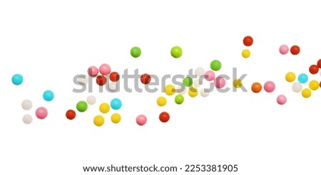 Bright sprinkles on white background. Decoration for donuts Royalty-Free Stock Photo #2253381905