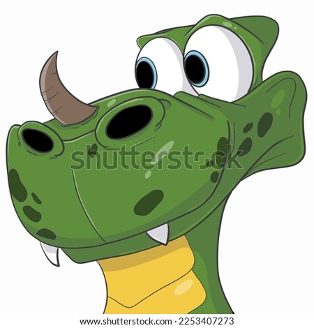 Illustration vector graphic of green dino is perfect for children illustration