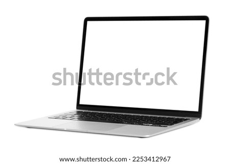 modern laptop computer on png background Royalty-Free Stock Photo #2253412967