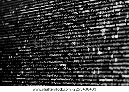 Code background. Web programming with minify Javascript coding