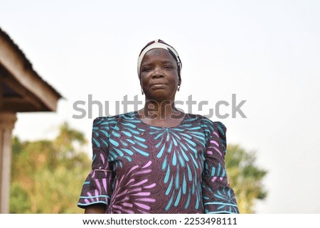 portrait of elderly african woman