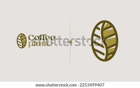 Coffee Plant Logo Template. Universal creative premium symbol. Vector illustration. Creative Minimal design template. Symbol for Corporate Business Identity