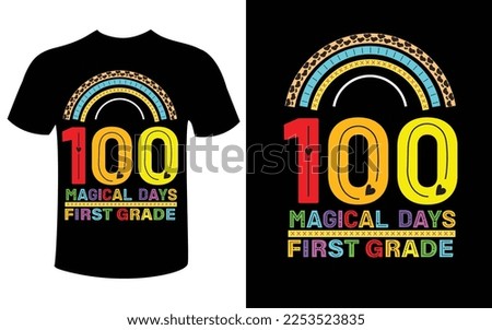 100 days of school t shirt design vector