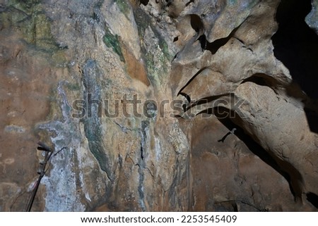 close up of rock formation in a cave