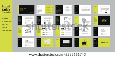 Brand Guidelines Presentation Template. Brand Creation Book for Design Consistency.
 Royalty-Free Stock Photo #2253661743