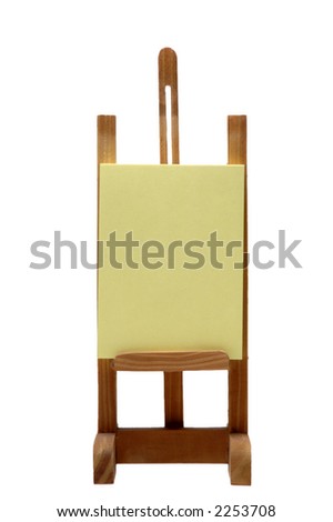 wood frame holder on white background
