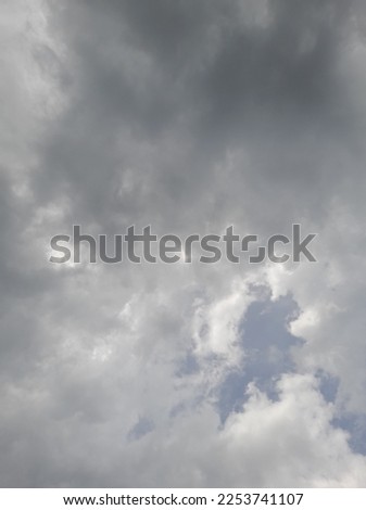 Dark sky with clouds during the day on Lombok island, Indonesia