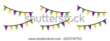 Garland in flat style isolated