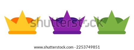 Crown in flat style isolated