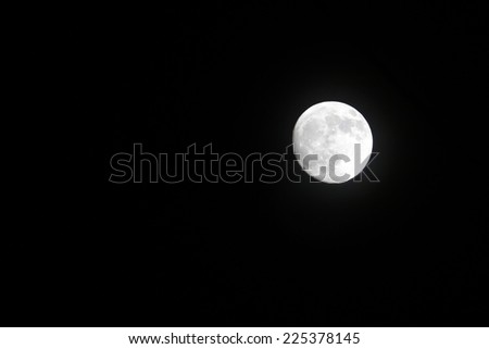 moon on the sky as symbol outer space