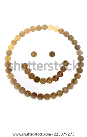 abstract person to constitute of russian coin 