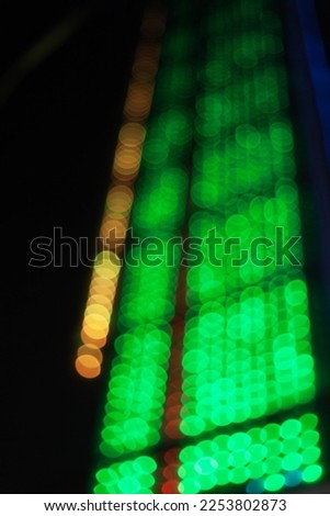 Yellow green bokeh LED lights