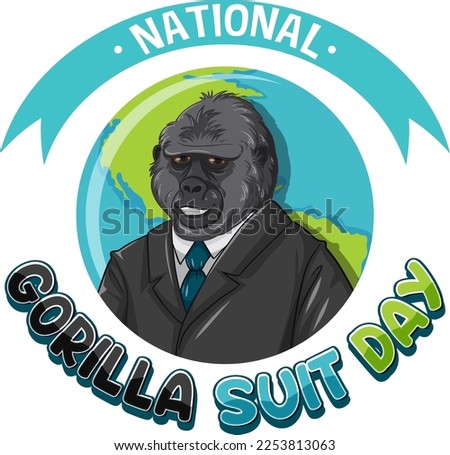 National Gorilla Suit Day Banner Design illustration