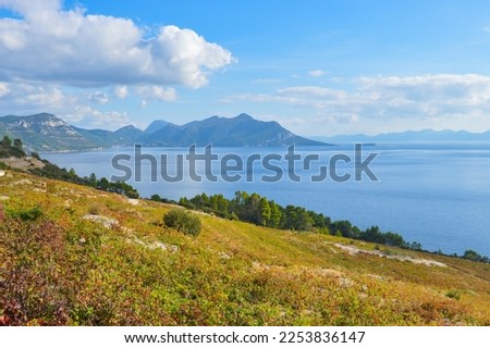 Southern coastline of Peljesac peninsula Royalty-Free Stock Photo #2253836147