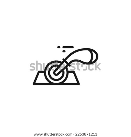 Pizza cutter outline icons. Vector illustration. Isolated icon suitable for web, infographics, interface and apps.