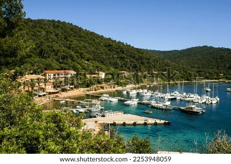 The island and village of Port-Cros in Hyères in the south of France Royalty-Free Stock Photo #2253948059