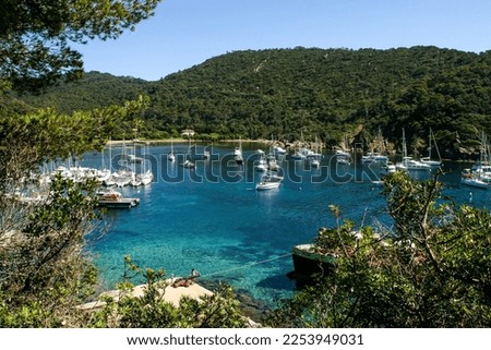 The island and village of Port-Cros in Hyères in the south of France Royalty-Free Stock Photo #2253949031