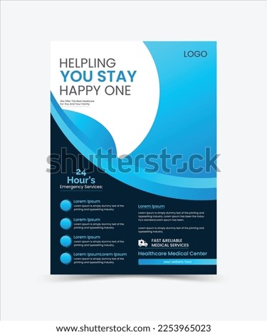 Corporate healthcare, vector template in A4 size - Vector, Flyer, presentation and brochure flyer concept vector illustration, Corporate healthcare cover, Modern Medical Flyer Template Design,