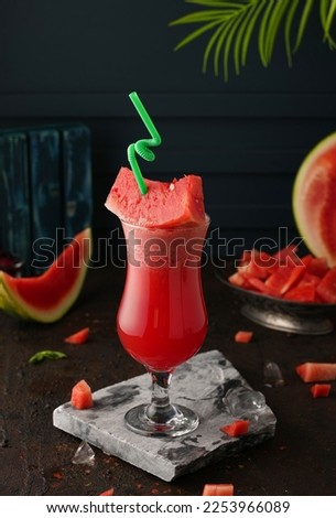 Cold Watermelon Smoothie, Natural juice