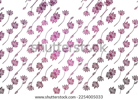 Light Pink vector sketch backdrop. Pattern with gradient colorful leaves in natural style. A new texture for your design.