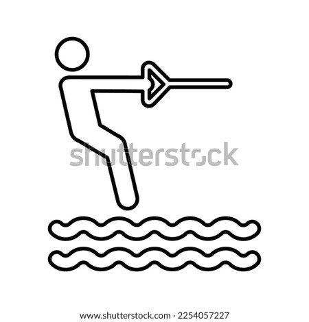 Surfing Icon in Line Style