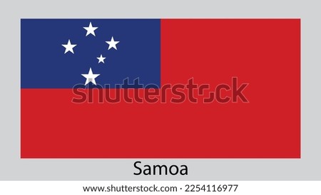 Vector Image Of  Samoa Flag