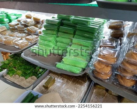 wet cakes or market snacks typical of Indonesian people