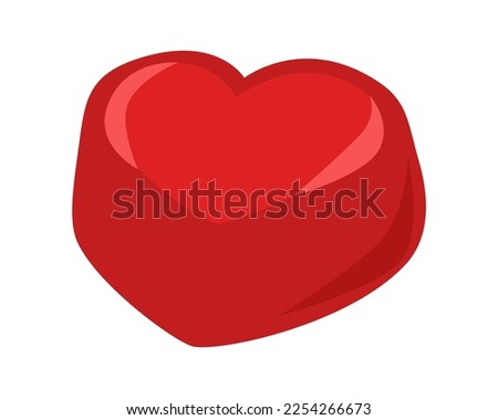 Illustration of heart shaped chocolate grains on a white background
