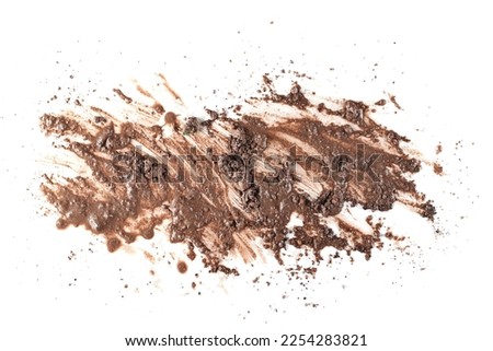 Wet mud, stains texture isolated on white background, top view and clipping path Royalty-Free Stock Photo #2254283821