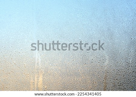 condensation on the window glass. close-up