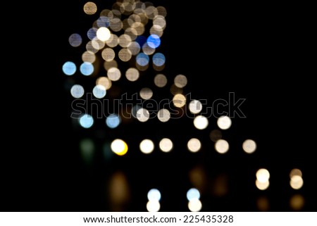 blurry abstract background of Bokeh Lights / Street Lights Out Of Focus