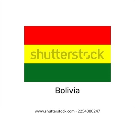 Flag of Bolivia. National symbol. Bolivia flag symbol. Vector illustration isolated on white background