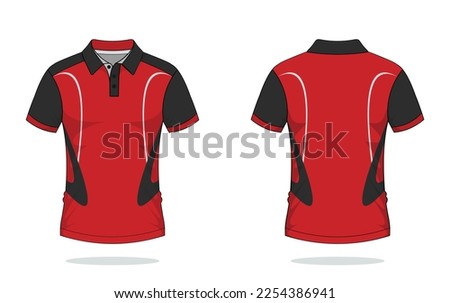 Tshirt polo design red template