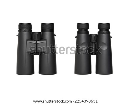 Modern binoculars. An optical instrument for observation at long distances. Isolate on a white background. Royalty-Free Stock Photo #2254398631