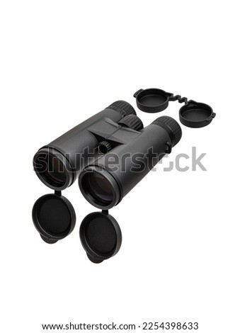 Modern binoculars. An optical instrument for observation at long distances. Isolate on a white background. Royalty-Free Stock Photo #2254398633