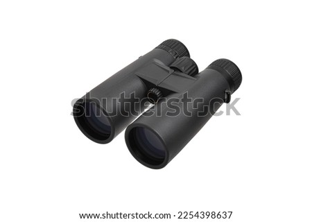 Modern binoculars. An optical instrument for observation at long distances. Isolate on a white background. Royalty-Free Stock Photo #2254398637