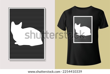 Cute pet cats and dog tee shirt design