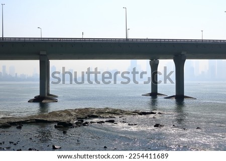 Bandra-Worli Sea Link, officially called Rajiv Gandhi Sea Link, is a cable-stayed bridge that links Bandra with Worli in Mumbai, India