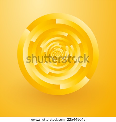 Stacked yellow circle
